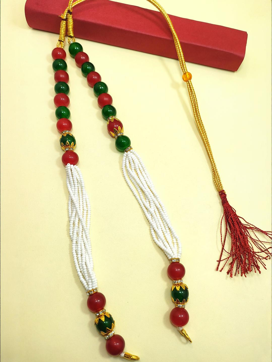 DIVYANSHI COLLECTION Brass American Diamond Gold-Plated Jewellery Set