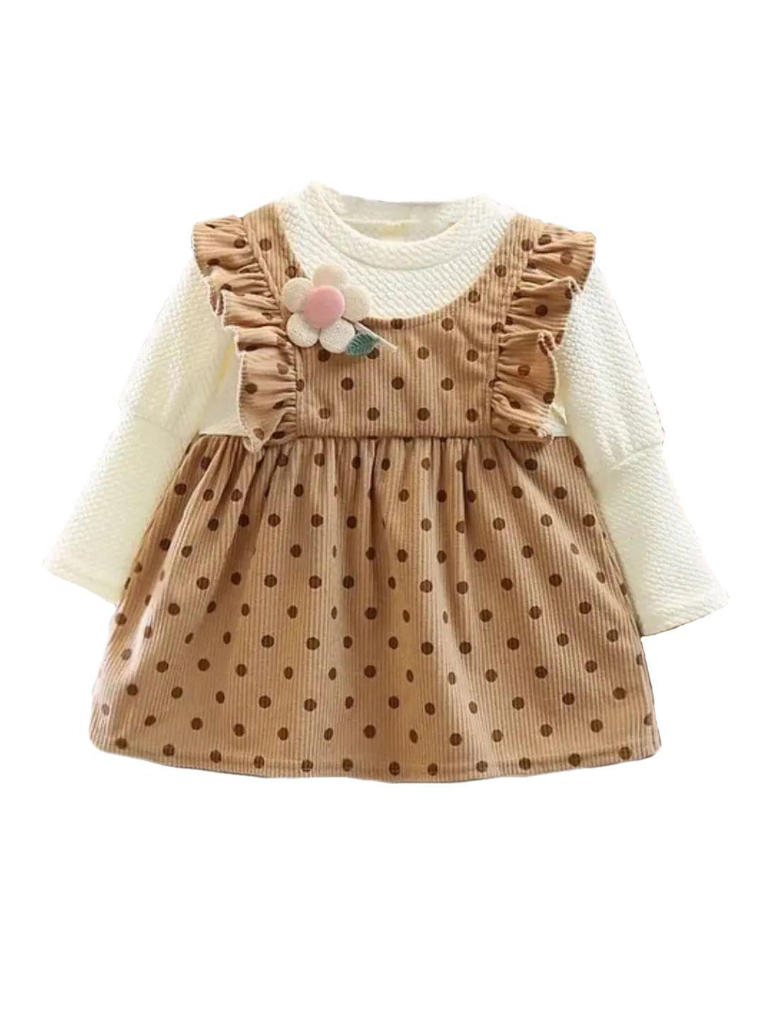 Bold N Elegant Polka Dot Corduroy Pinafore Dress