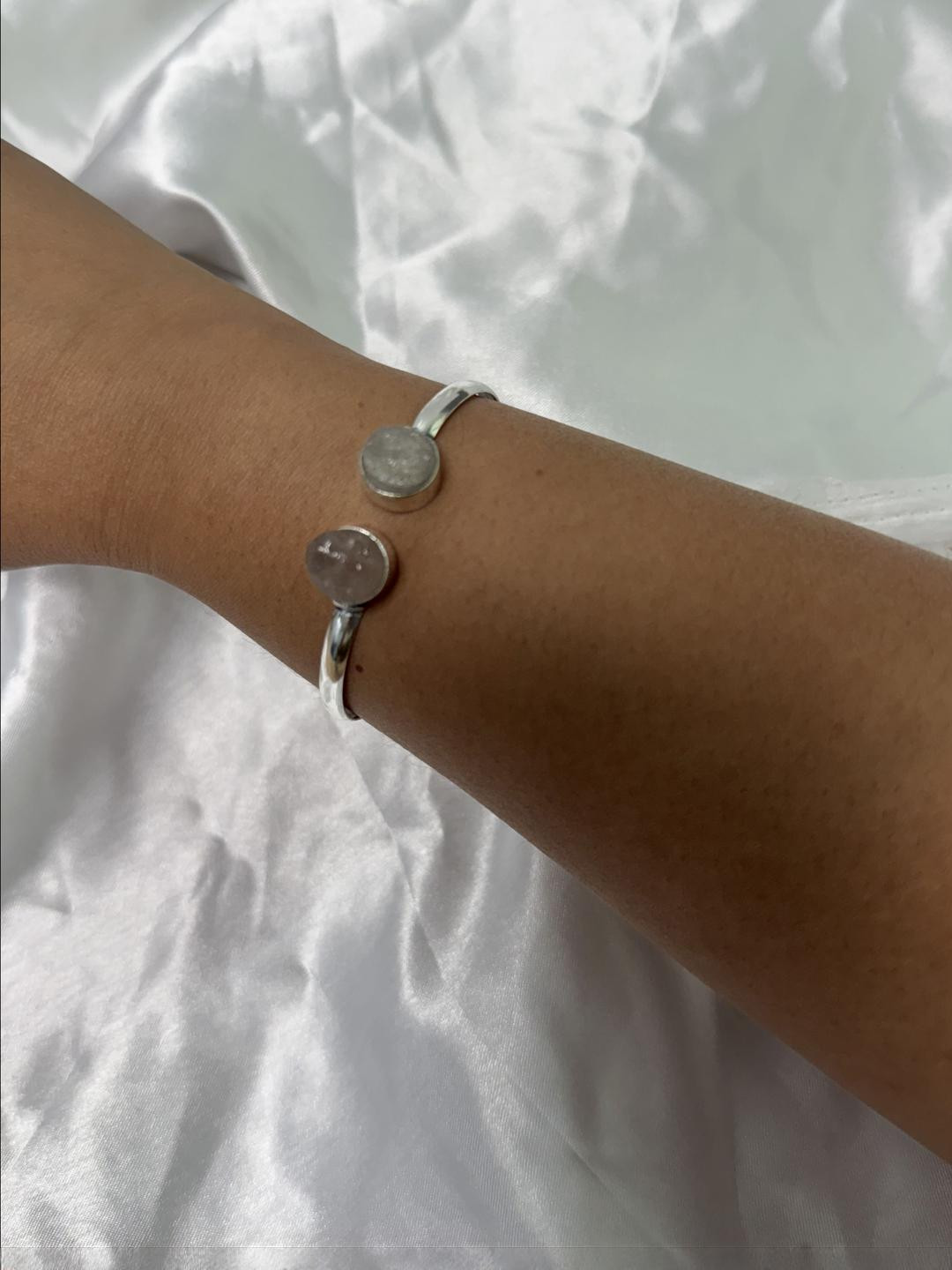 Ore Healing Crystals German Silver Silver-Plated Bangles