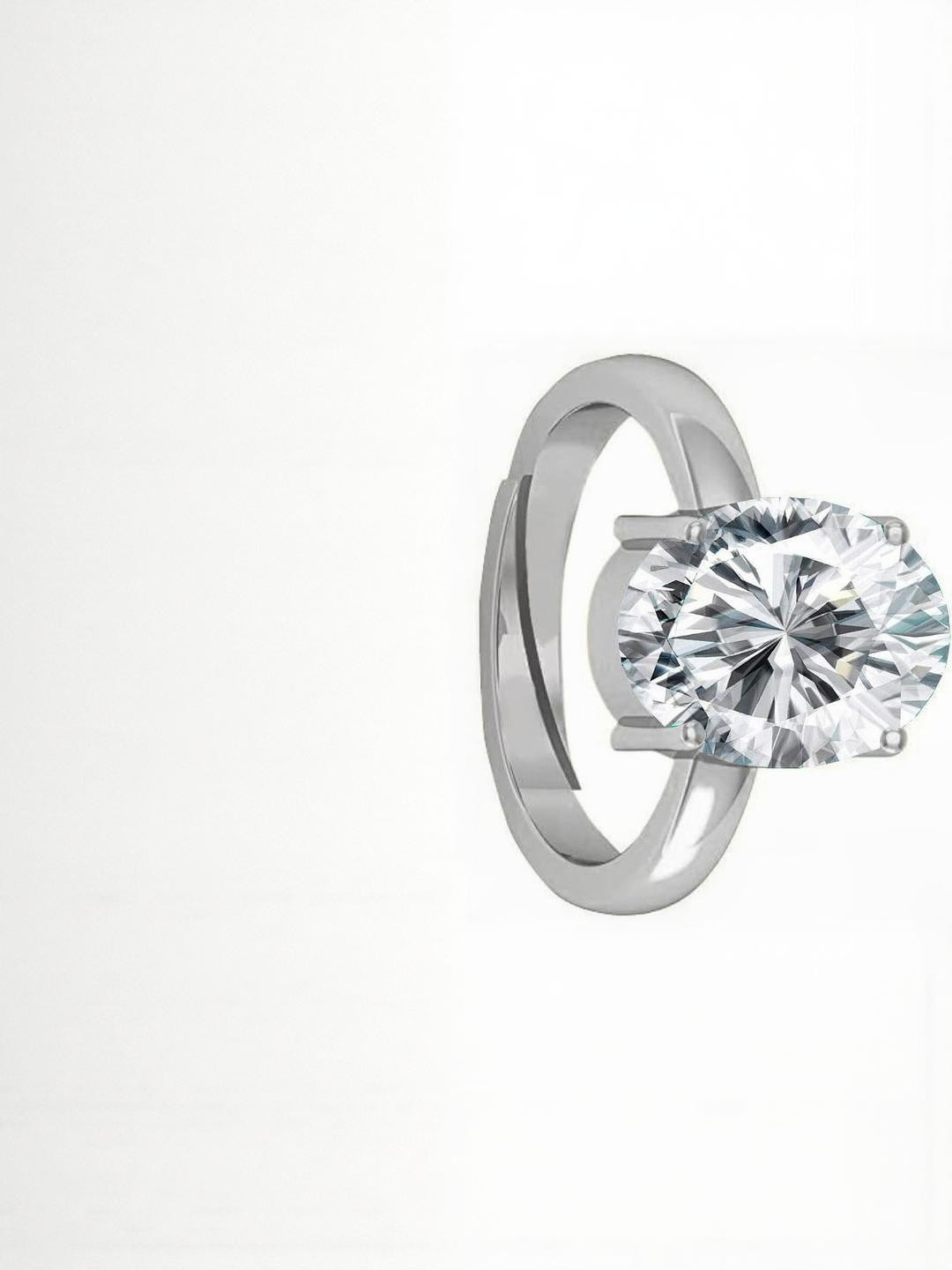 Sidharth Gems 9.50 KT 10.25 Ratti American Diamond Studded Ring