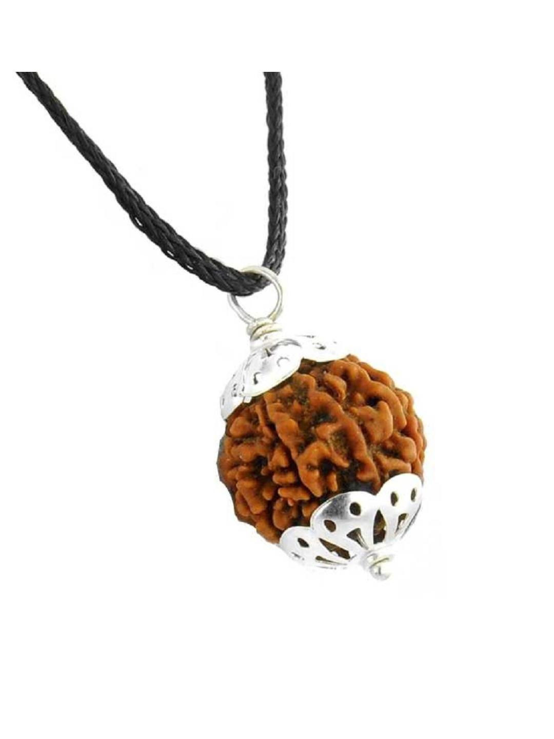 ShivaRatna 4 Mukhi Pure Silver Cap Nepali Rudraksha