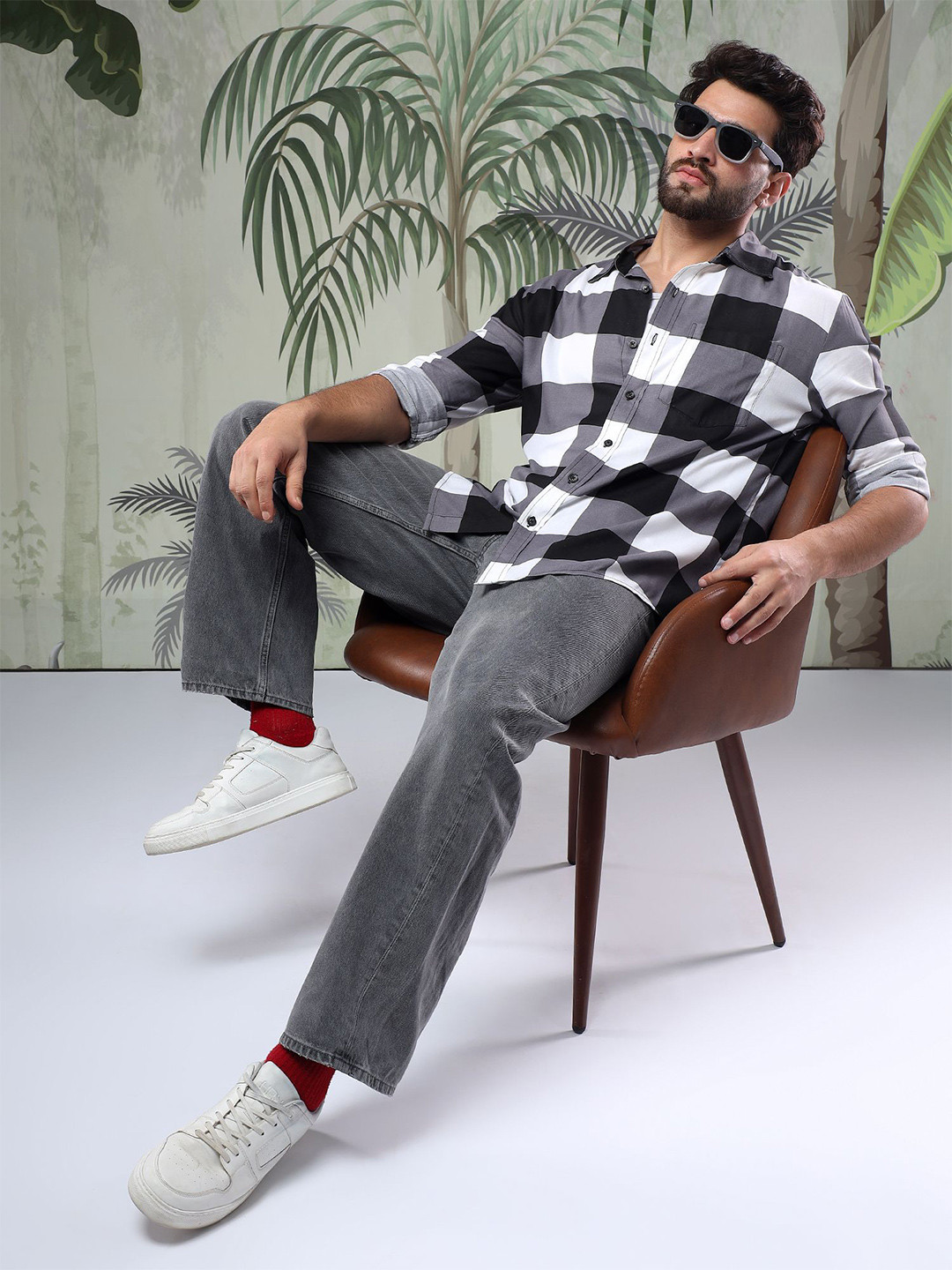 Stylecast X Kotty Men Buffalo Checks Comfort Casual Shirt