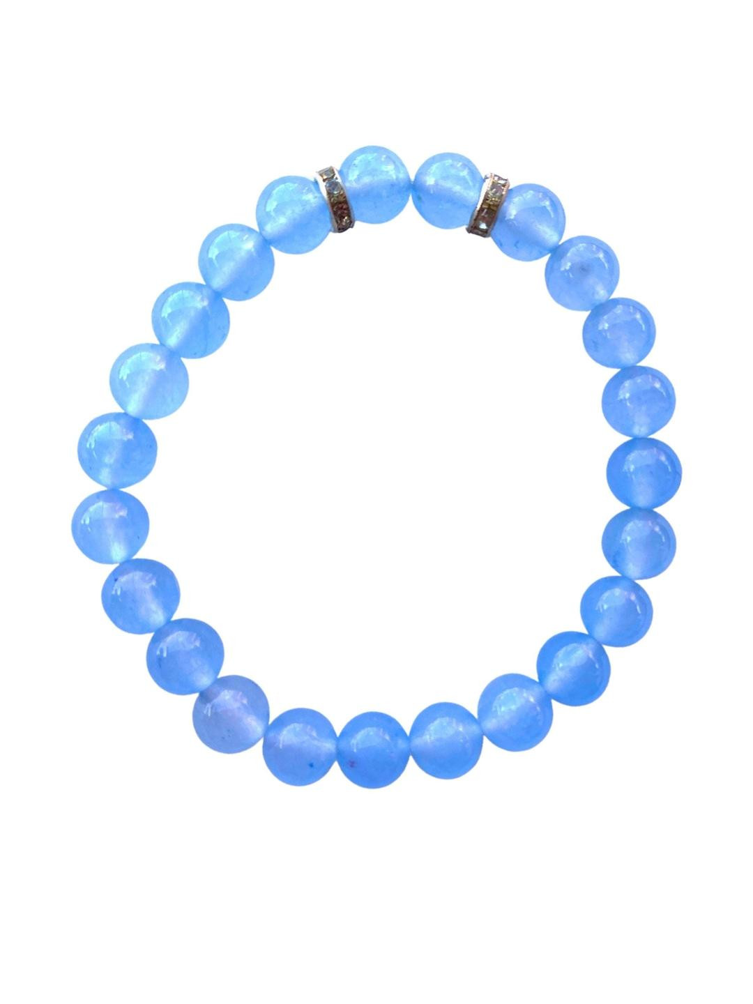 Apnisanskriti Unisex Chalcedony Stone Bracelet