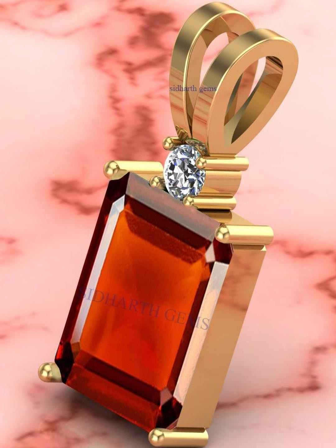 Sidharth Gems Unisex Brass Rhodium-Plated Pendant