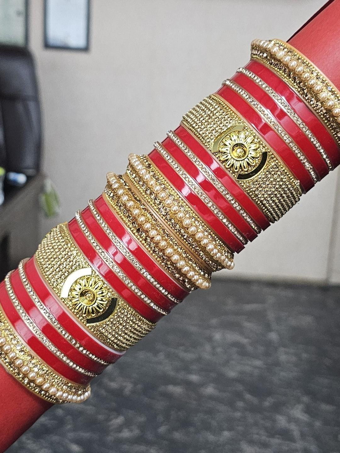 Mehpriye Alloy Gold-Plated Bangles