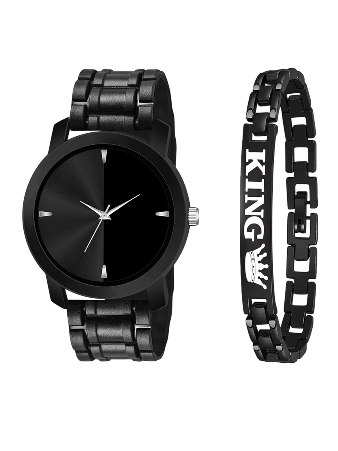 CSAMON Men Silicon Bracelet Style Straps Analogue Watch PendoBLK M3 D 801BLK K Bracelet_SH