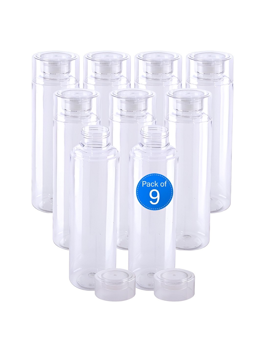 Aura Transparent Plastic Spill Proof 9 Piece Water Bottle - 1L