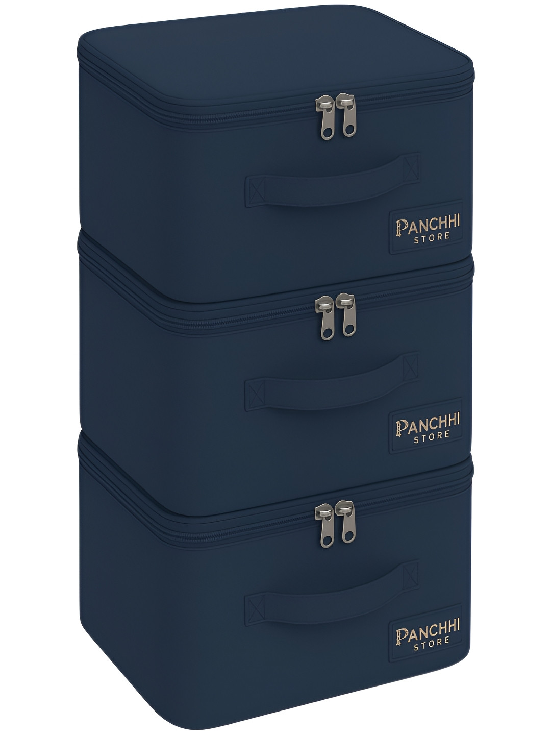 Panchhi Store Blue Set of 3 Regular Drawer Organisers