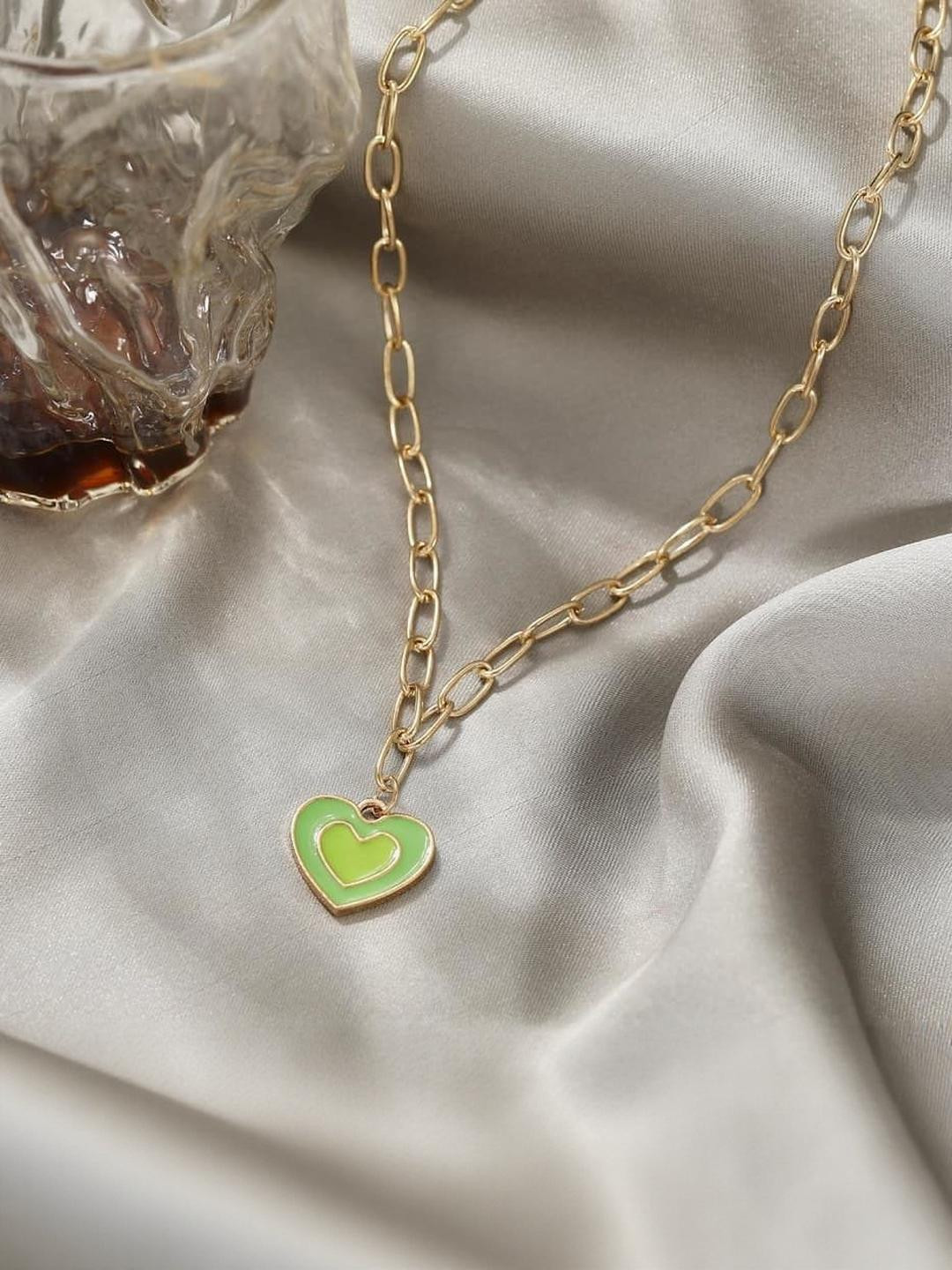 Arzonai Green Metal Chain