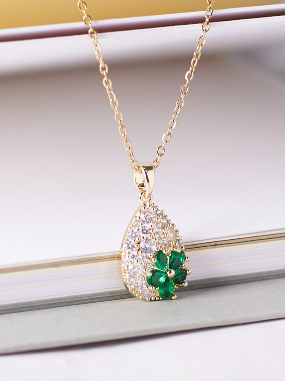 SALTY Stone-Studded GulPanna Necklace for Women & Girls