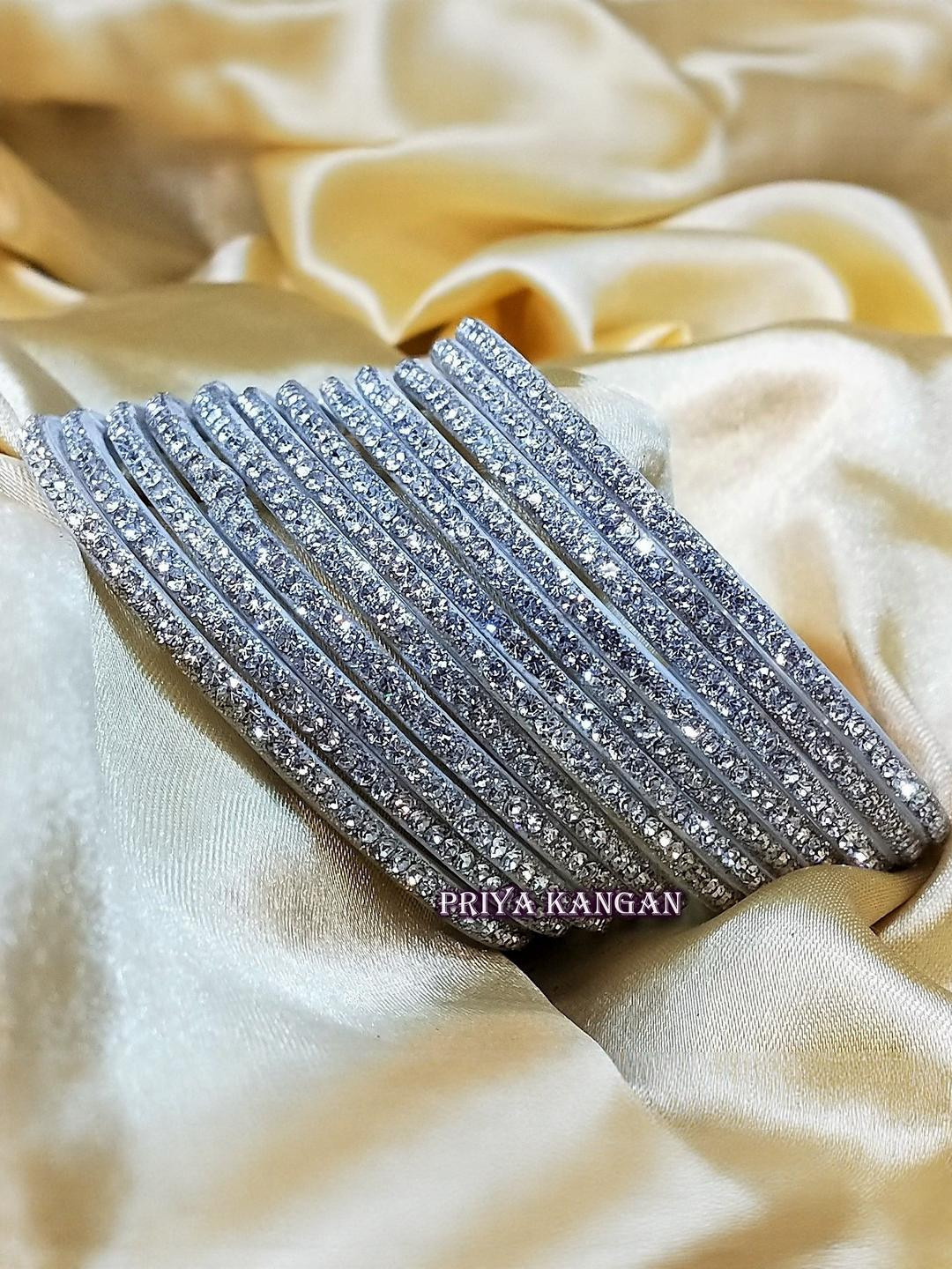 PRIYA KANGAN Diamond Stone Glass Bangles