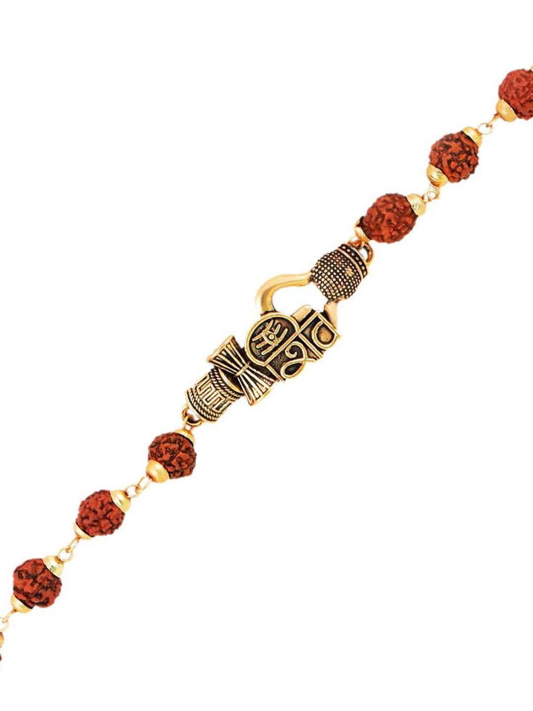 Fashion Frill Adjustable Shiva Rudraksh Rudraksha Bracelet For Men Brother