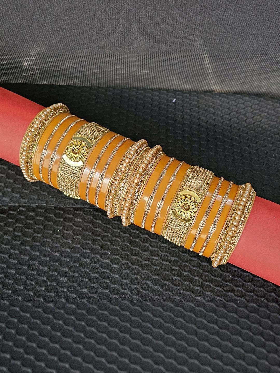 Mehpriye Alloy Gold-Plated Bangles