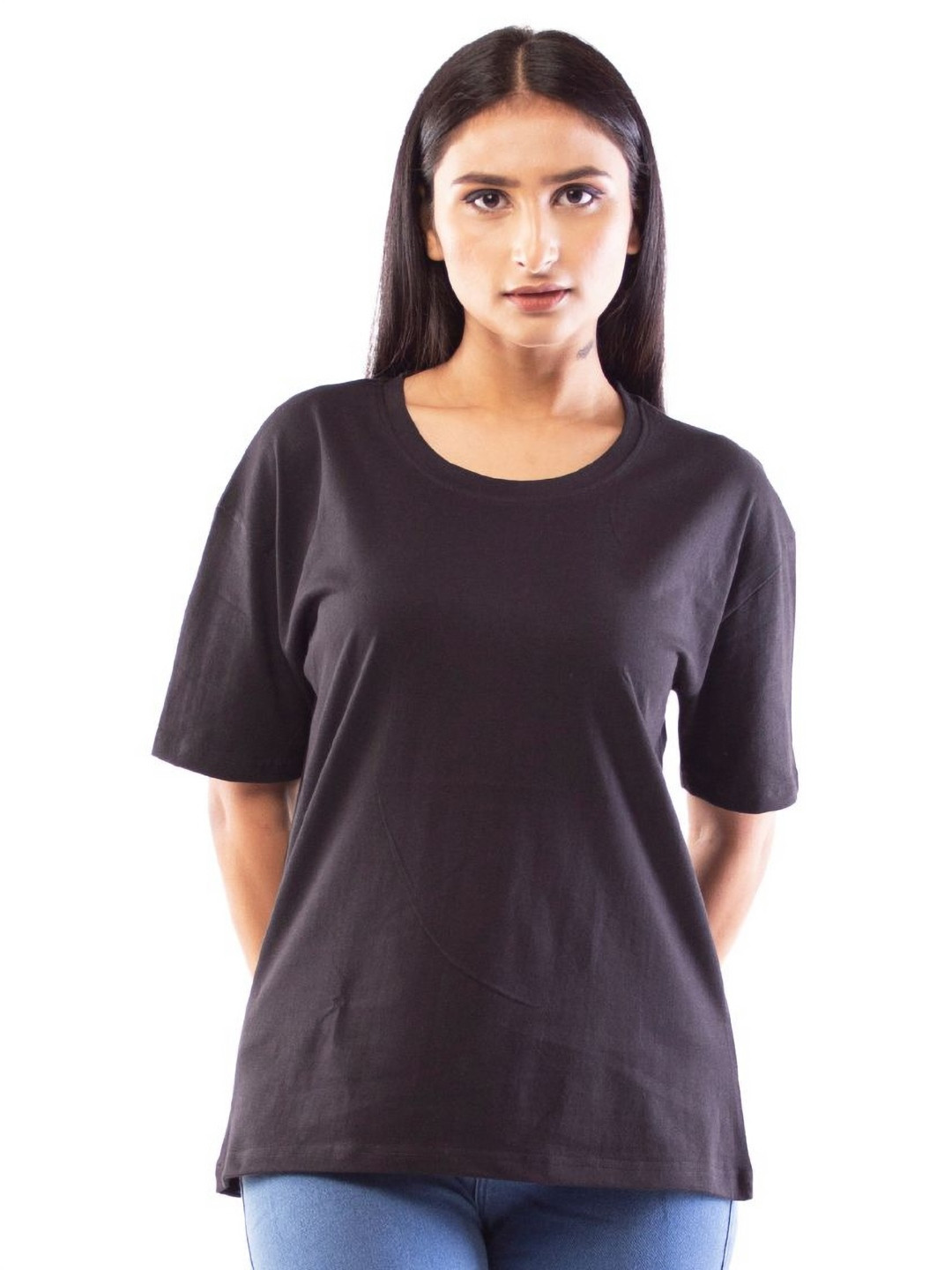 LAPPEN FASHION Women Oversized T-Shirt Long Cotton Baggy Style T-Shirts with Loose Fit