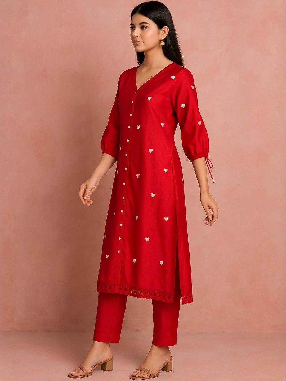 Mangalmay By Aastha Women Quirky Embroidered Flared Sleeves Kurta