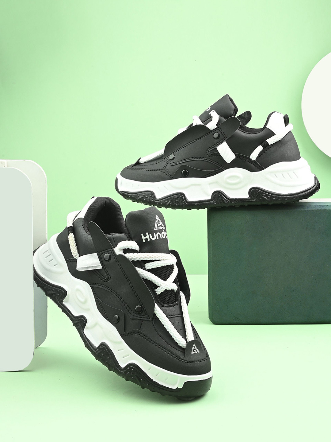 Hundo P Men Woven Design Sneakers