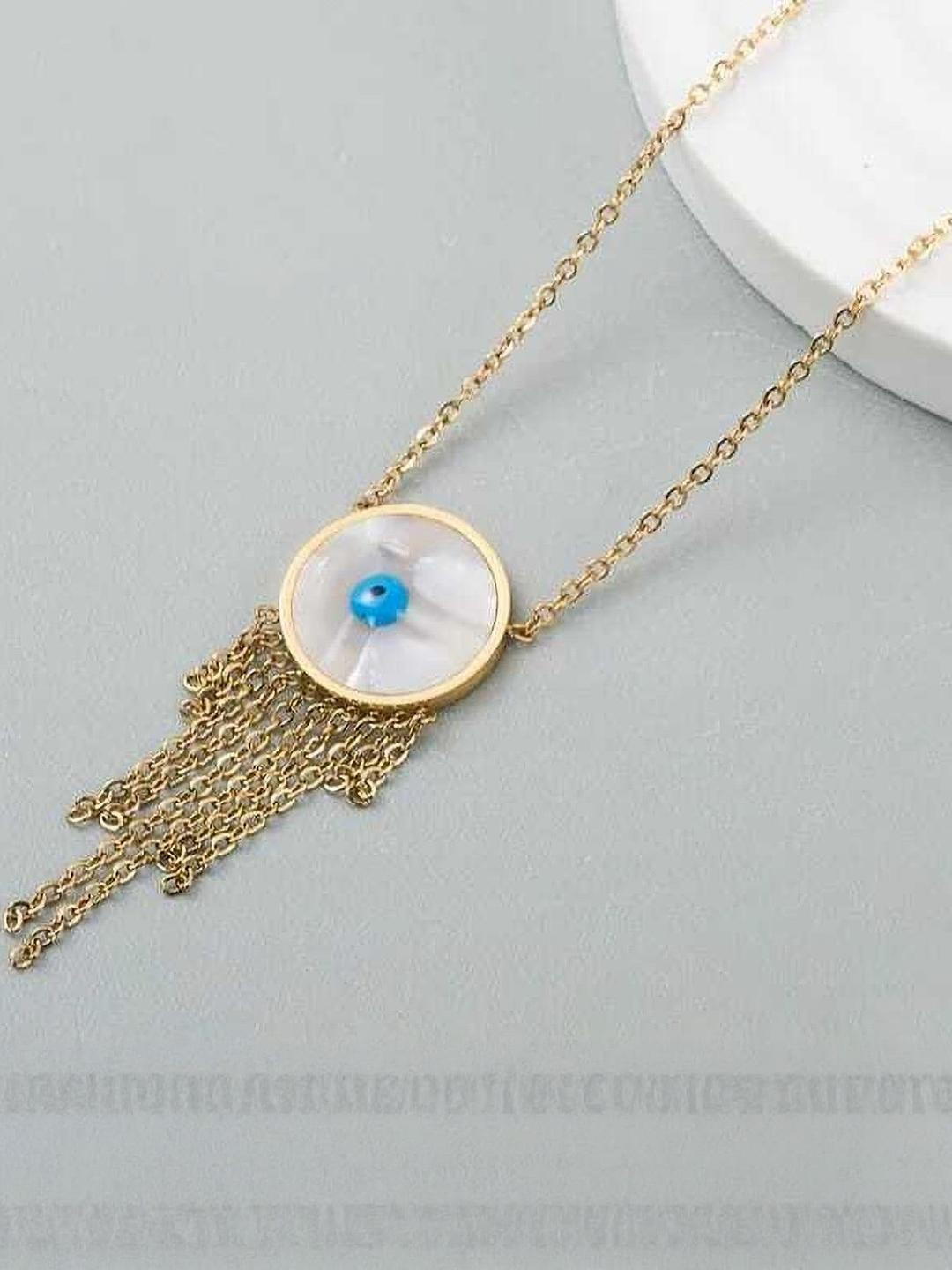 ATRAER White Stainless Steel Necklace