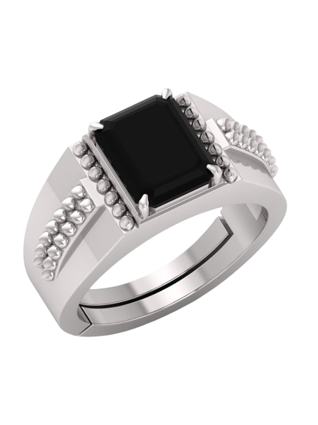 RSPR Onyx Square Stone-Studded Adjustable Finger Ring
