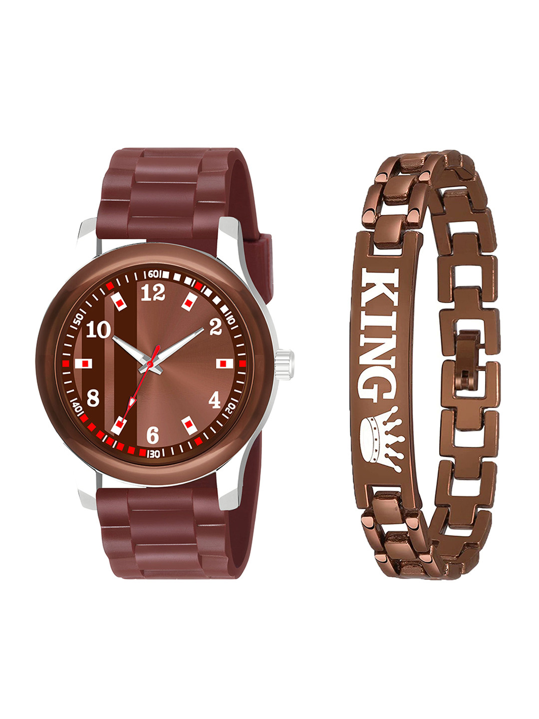 CSAMON Men Dial & Bracelet Style Watch Gift Set B9050 BROPATA NEW CD K Bracelet