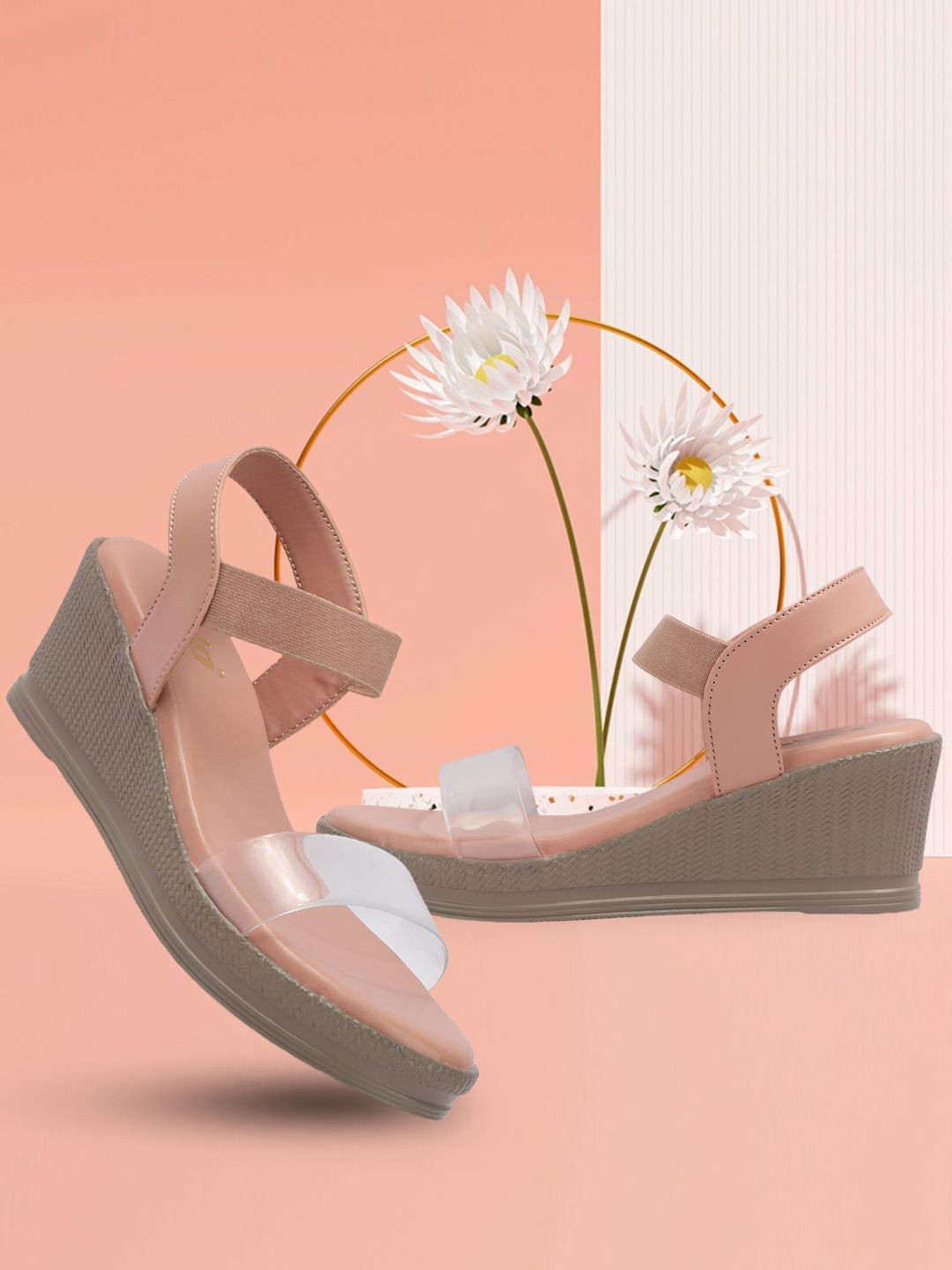Colo Women Solid Open Toe Wedge Heel Sandals