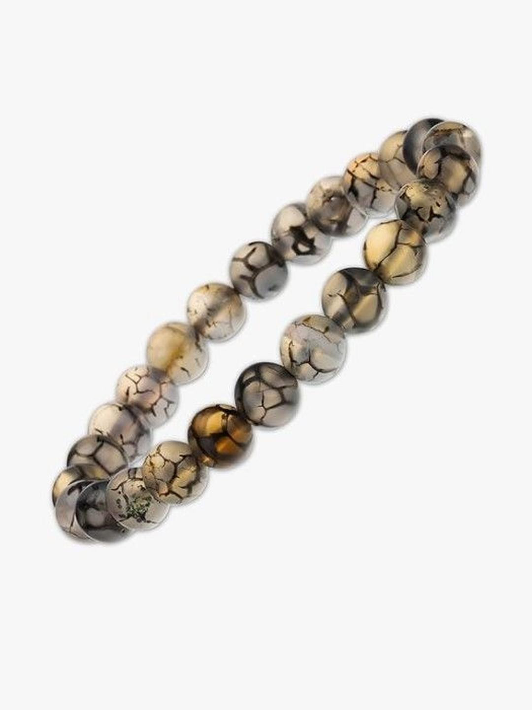 Gemsmantra Unisex Dragon Vein Agate Bracelet