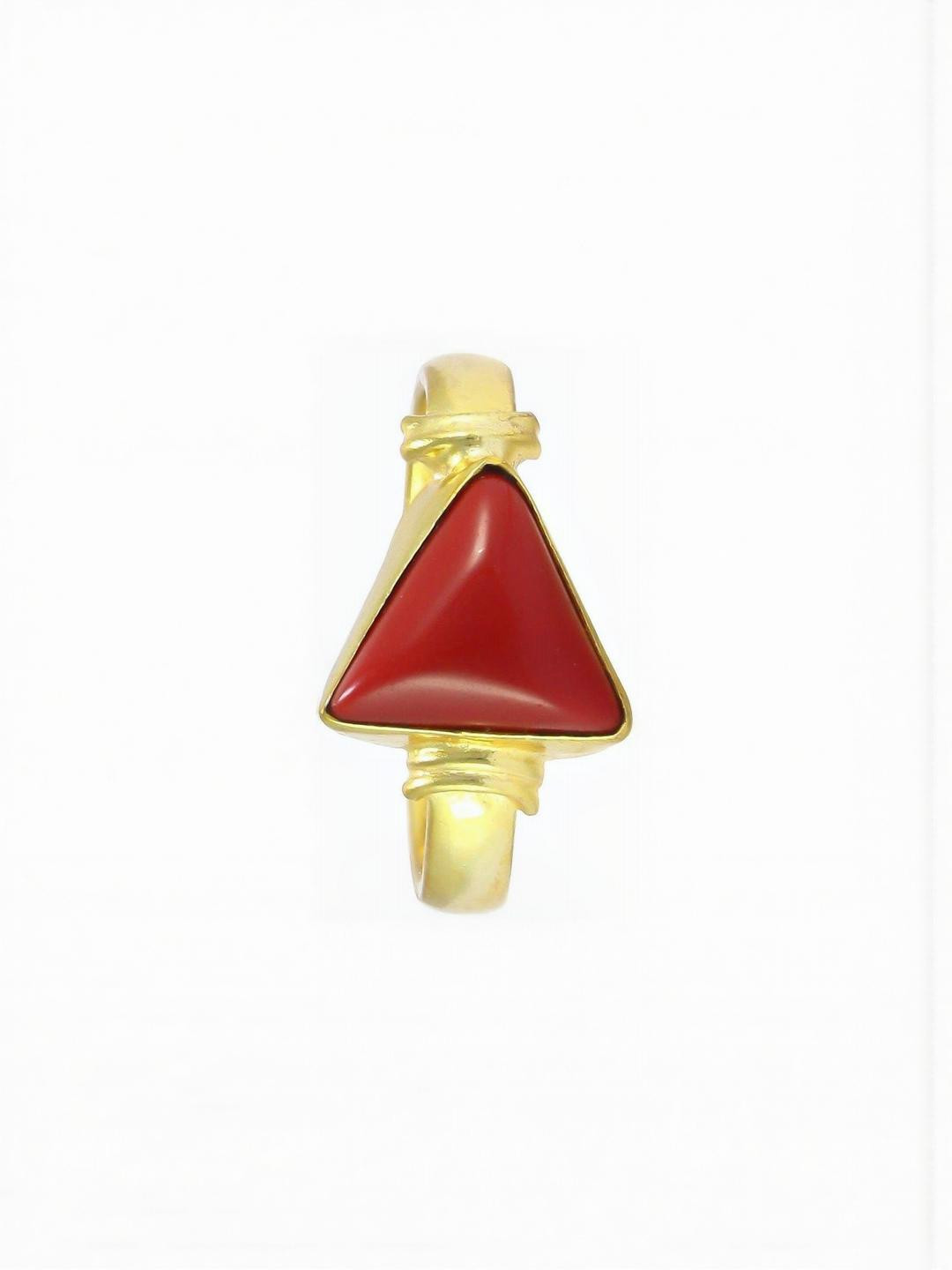 Sidharth Gems Bronze Coral Gold Plated Ring