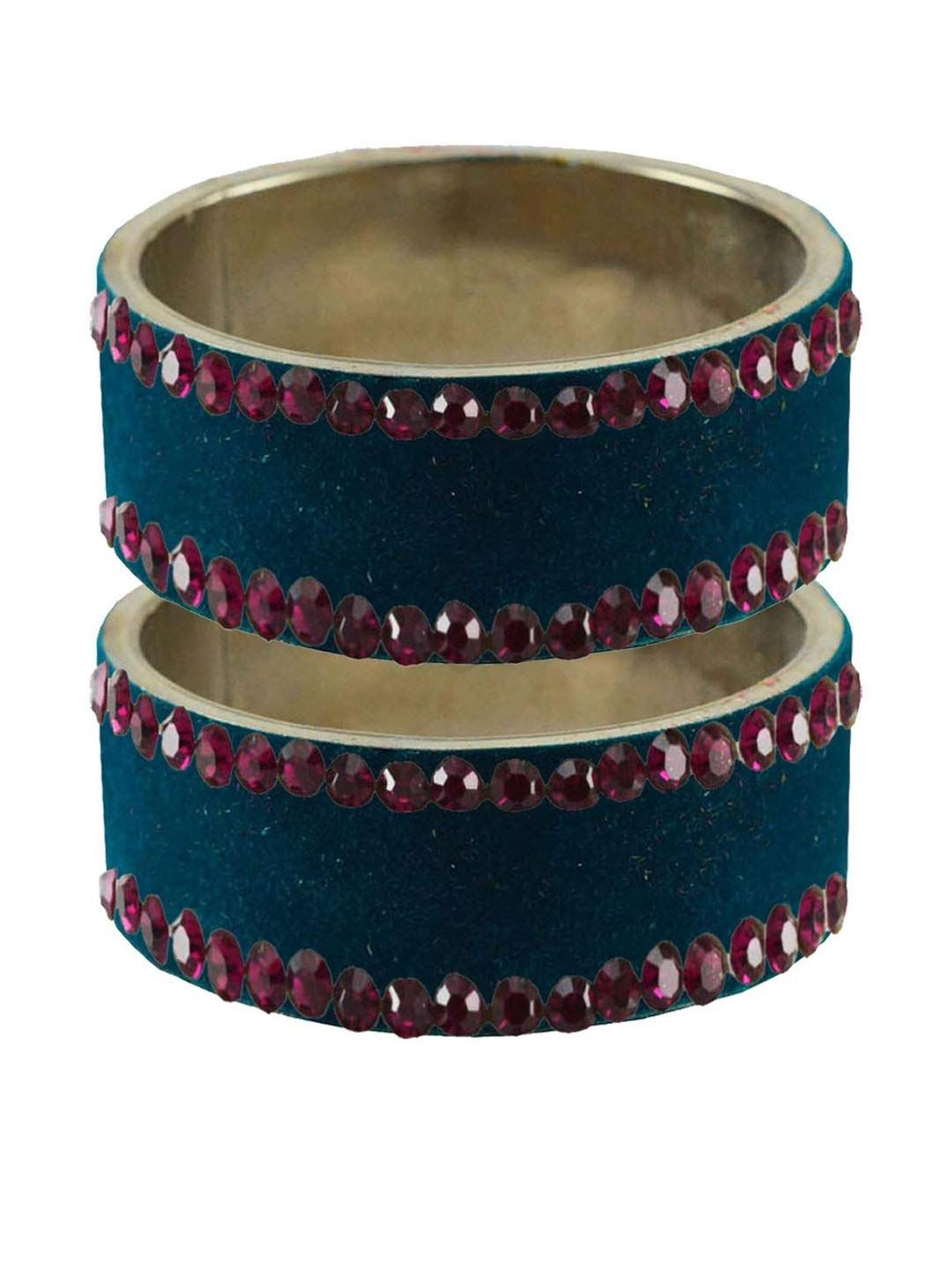 Vidhya Kangan Voilet Stone Stud Brass Bangle