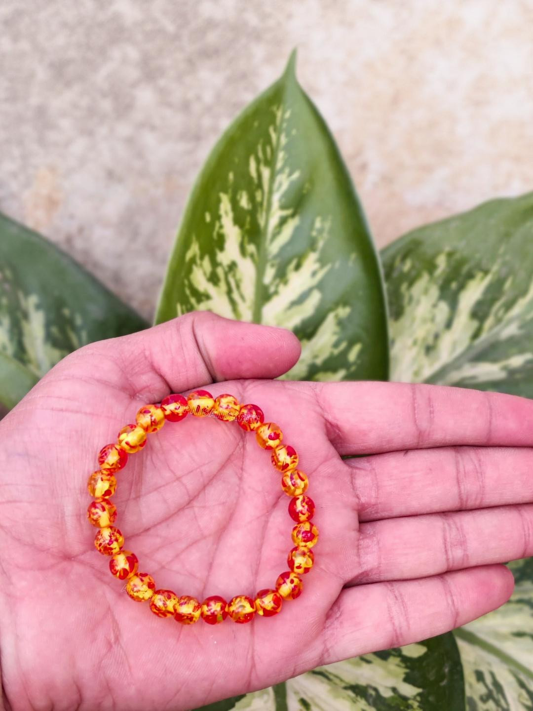 Apnisanskriti Unisex Amber Stone Bracelet