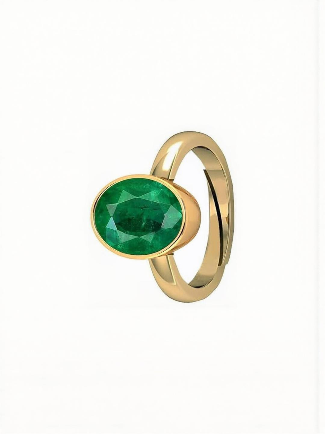 Sidharth Gems 9.25 Ratti 8.00 KT Emerald Panna Ring