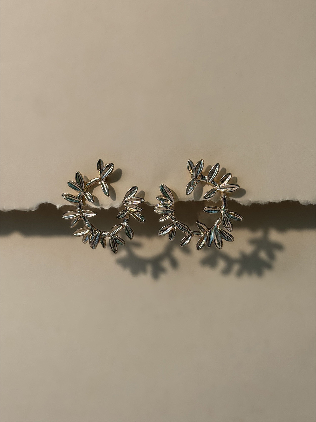 NAMAN ARTS Gold Plated Contemporary Studs
