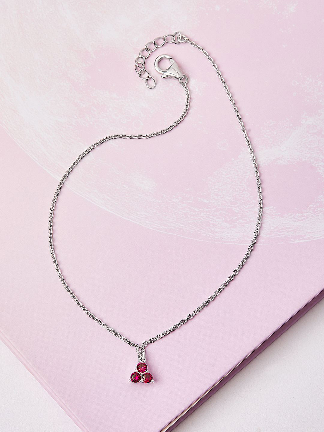 Mia by Tanishq 925 Sterling Silver Zircon Studded Anklet