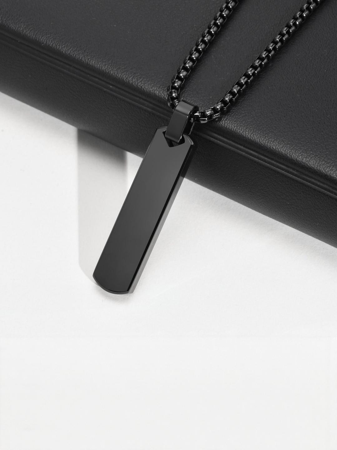 flavouredlove Black Stainless Steel Necklace