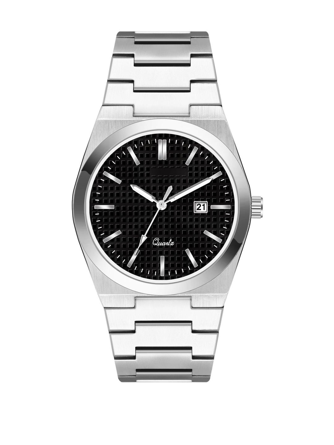 SZN Men Dial & Stainless Steel Straps Analogue Watch - Black RoyalSZNN