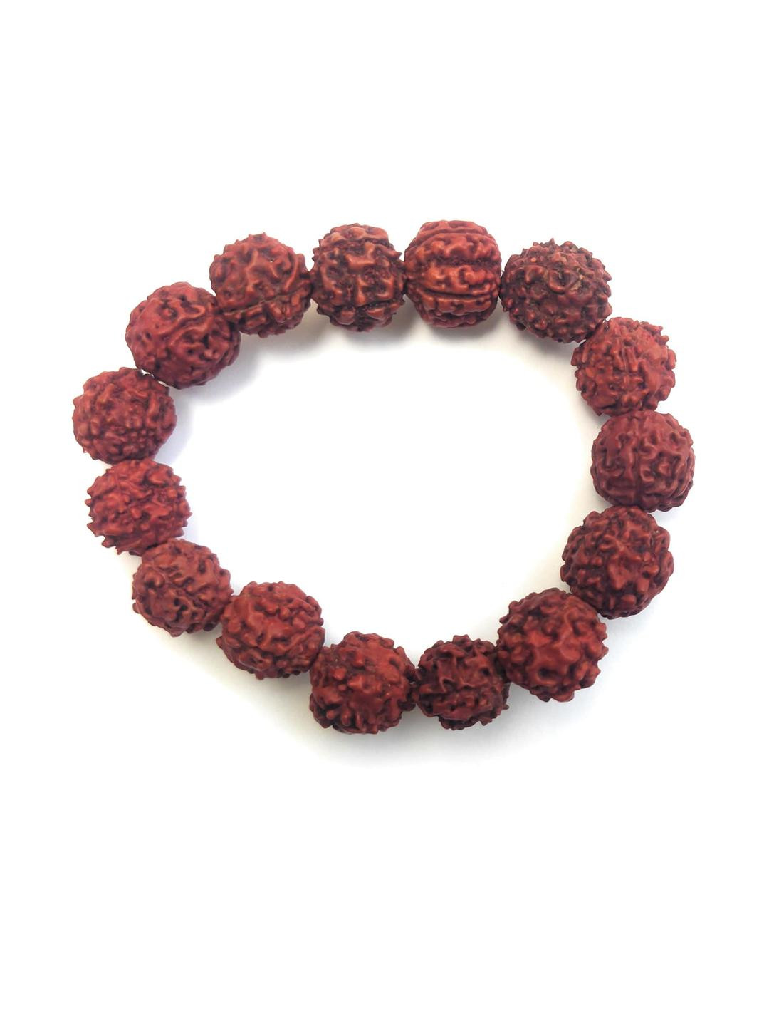 Apnisanskriti Unisex Rudraksha Rakhi 13mm Bracelet
