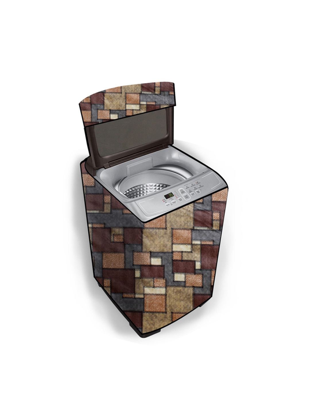 Stylista Grey checked Waterproof & Dustproof Front Load Washing Machine Cover