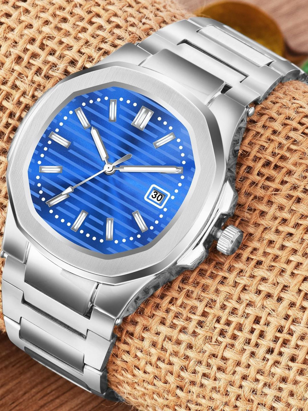 SZN Men's Stainless-Steel Straps Analogue Watch