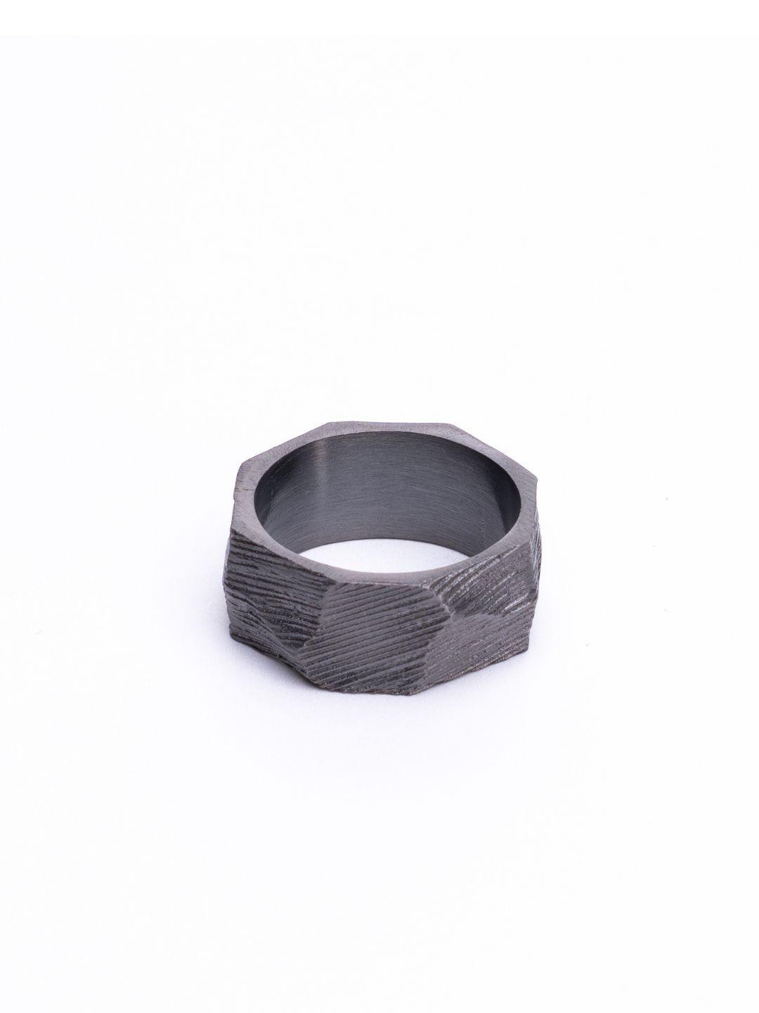 ZACH Rhodium Black Comet Ring