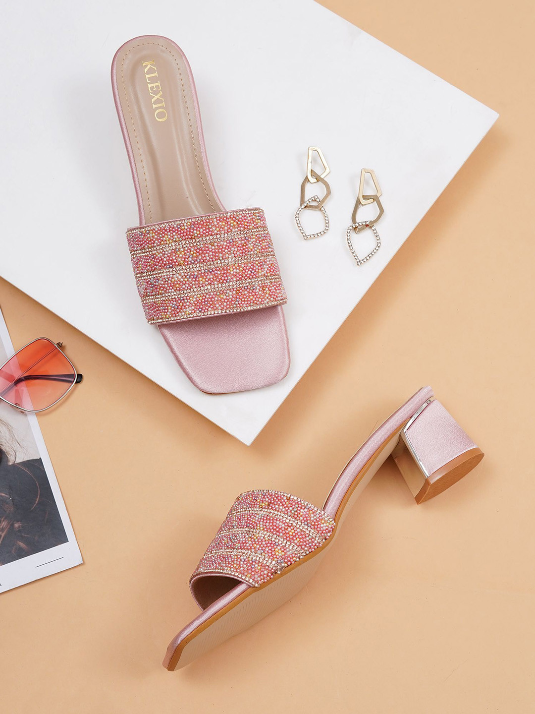 ALLEYSTRAP Comfort Embellished Regular Block Heels