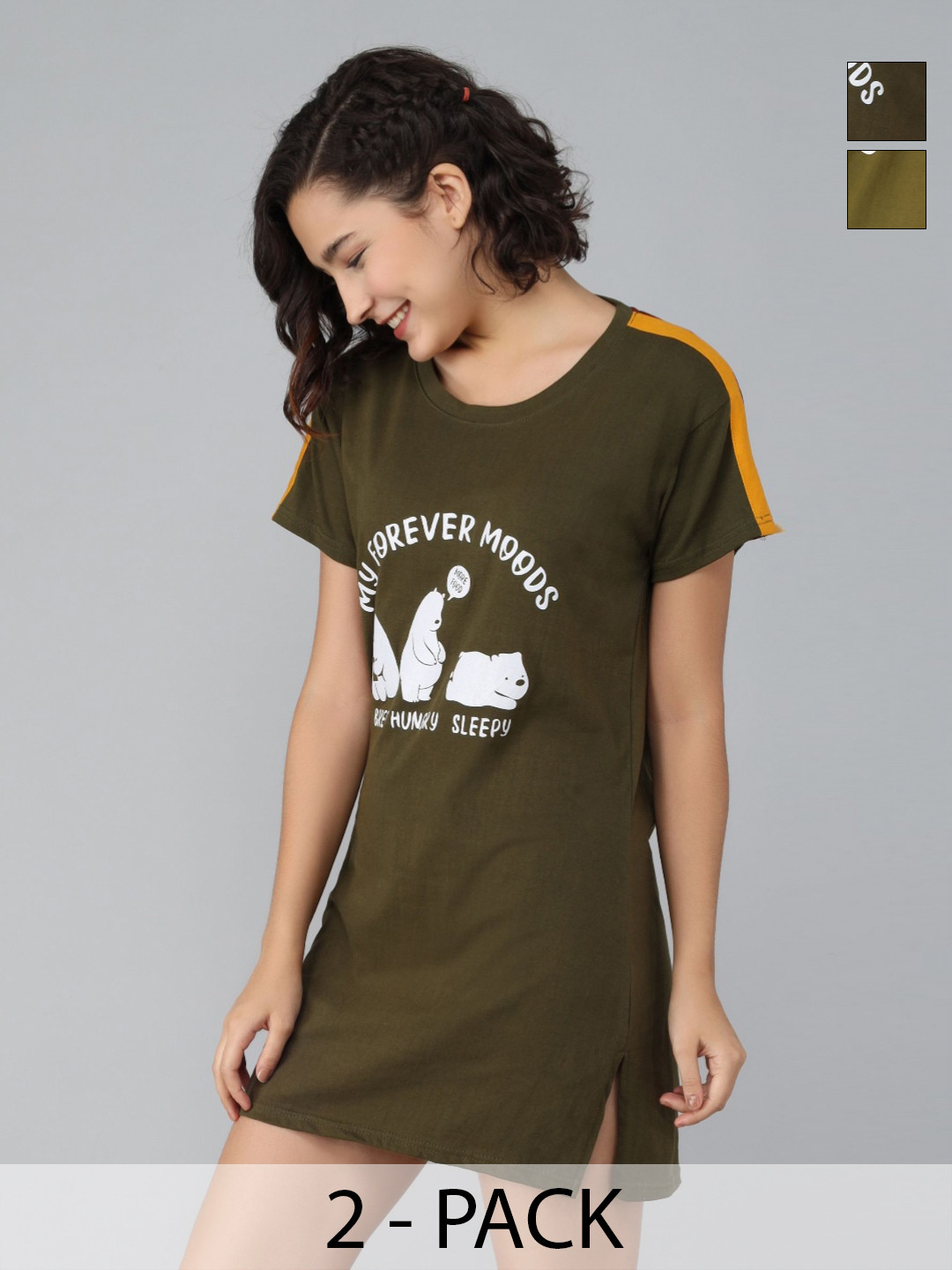 Christy World Women Other Printed Pack of 2 T-shirt