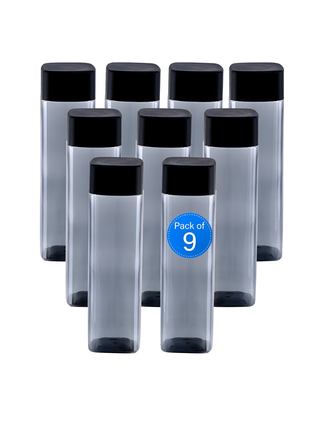 Aura Black Plastic Spill Proof 9 Piece Water Bottle - 1L