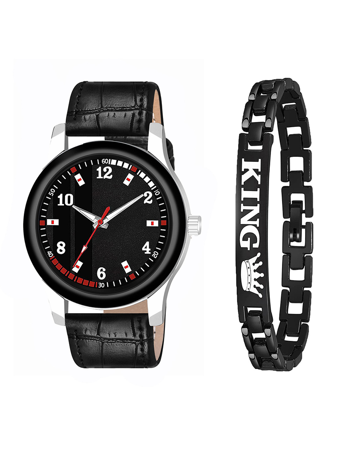 Gopal Shopcart Unisex Analogue Watch With Bracelet B9050-BLKPATA-Aeviyo-S-L-K-Bracelet