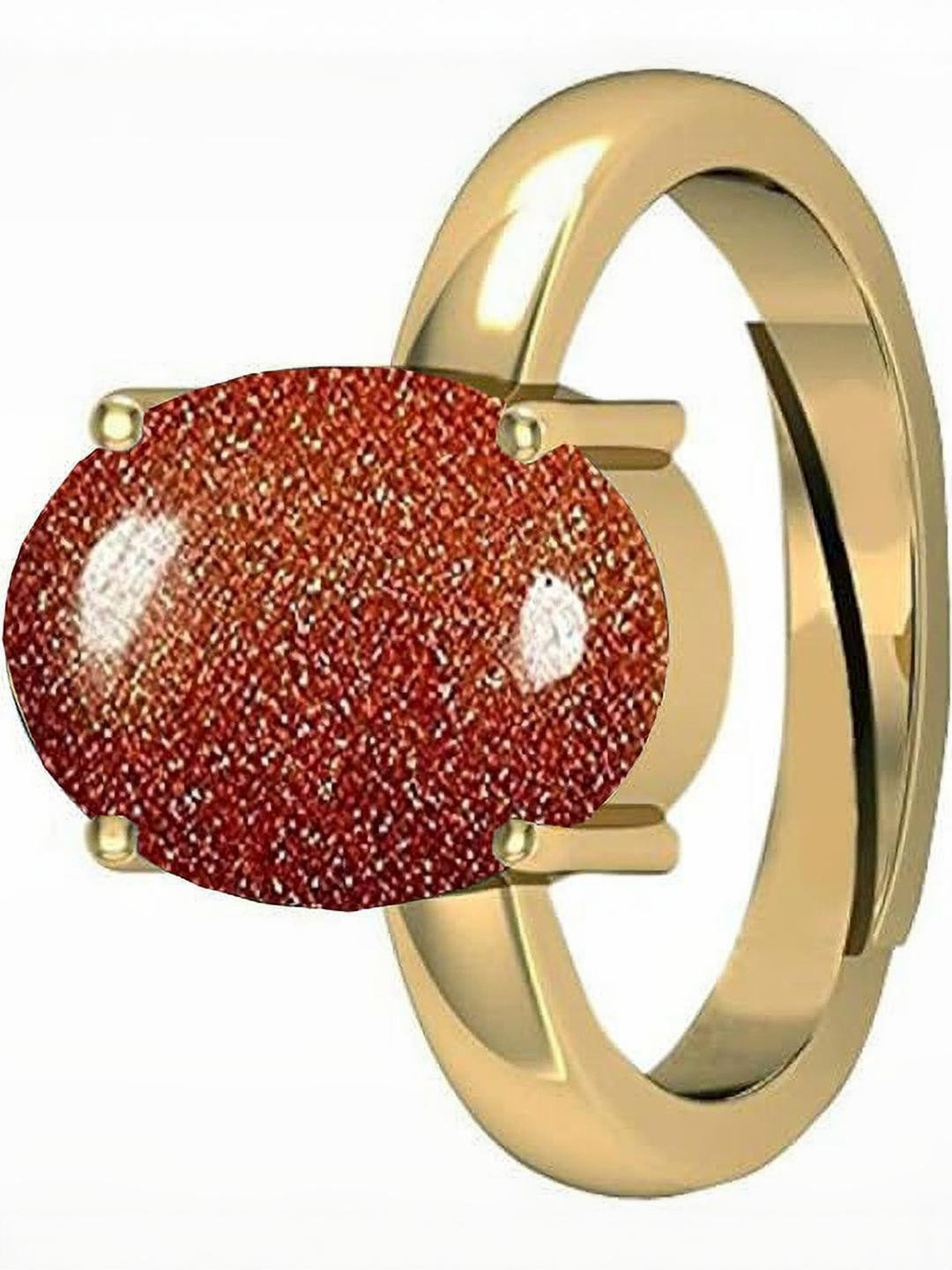 Sidharth Gems 10.25 Ratti 9.00 KT SunStone Sunsitara Ring