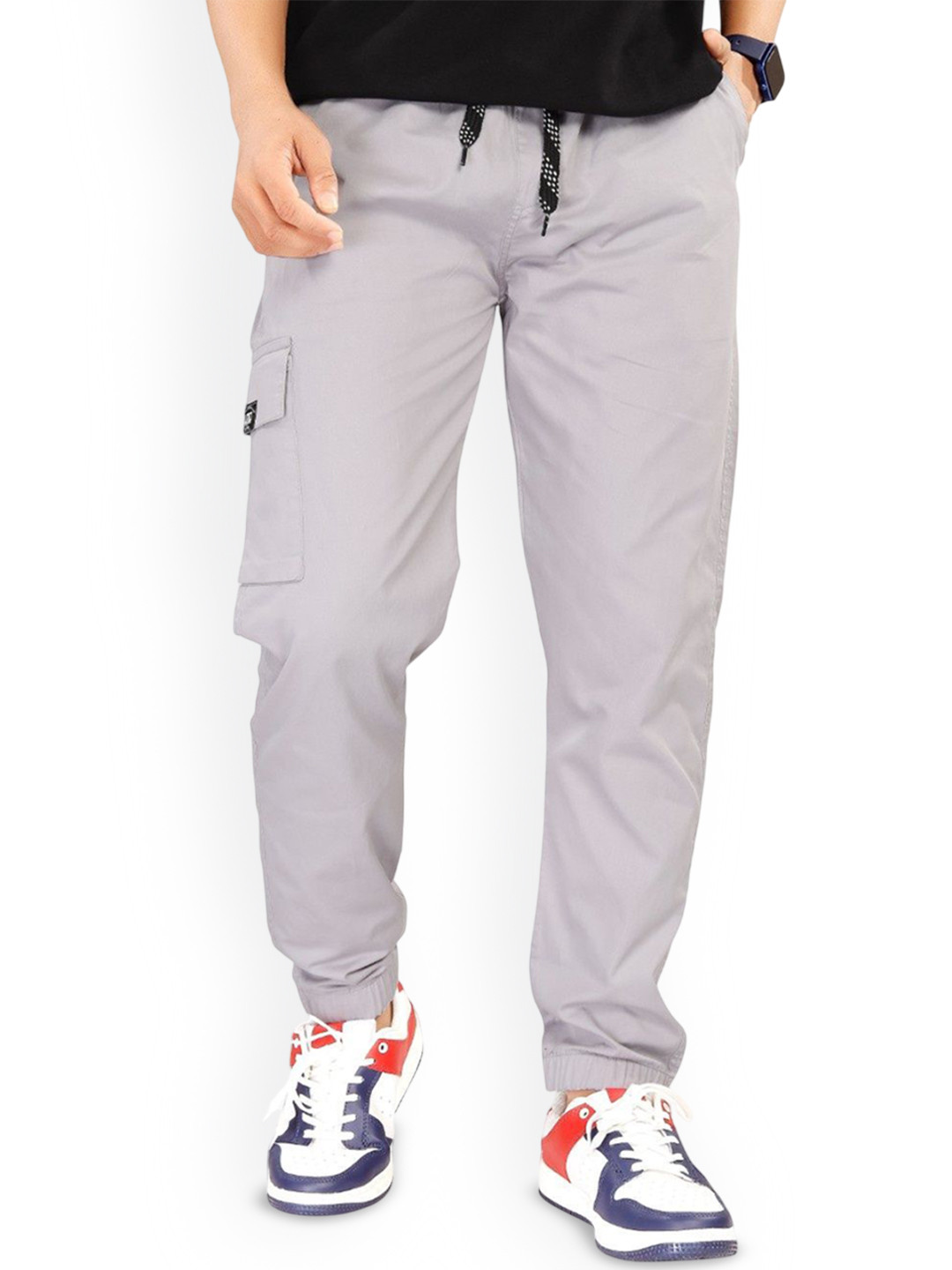 UNOseven Boys Smart Tapered Fit Denim Cargo Joggers