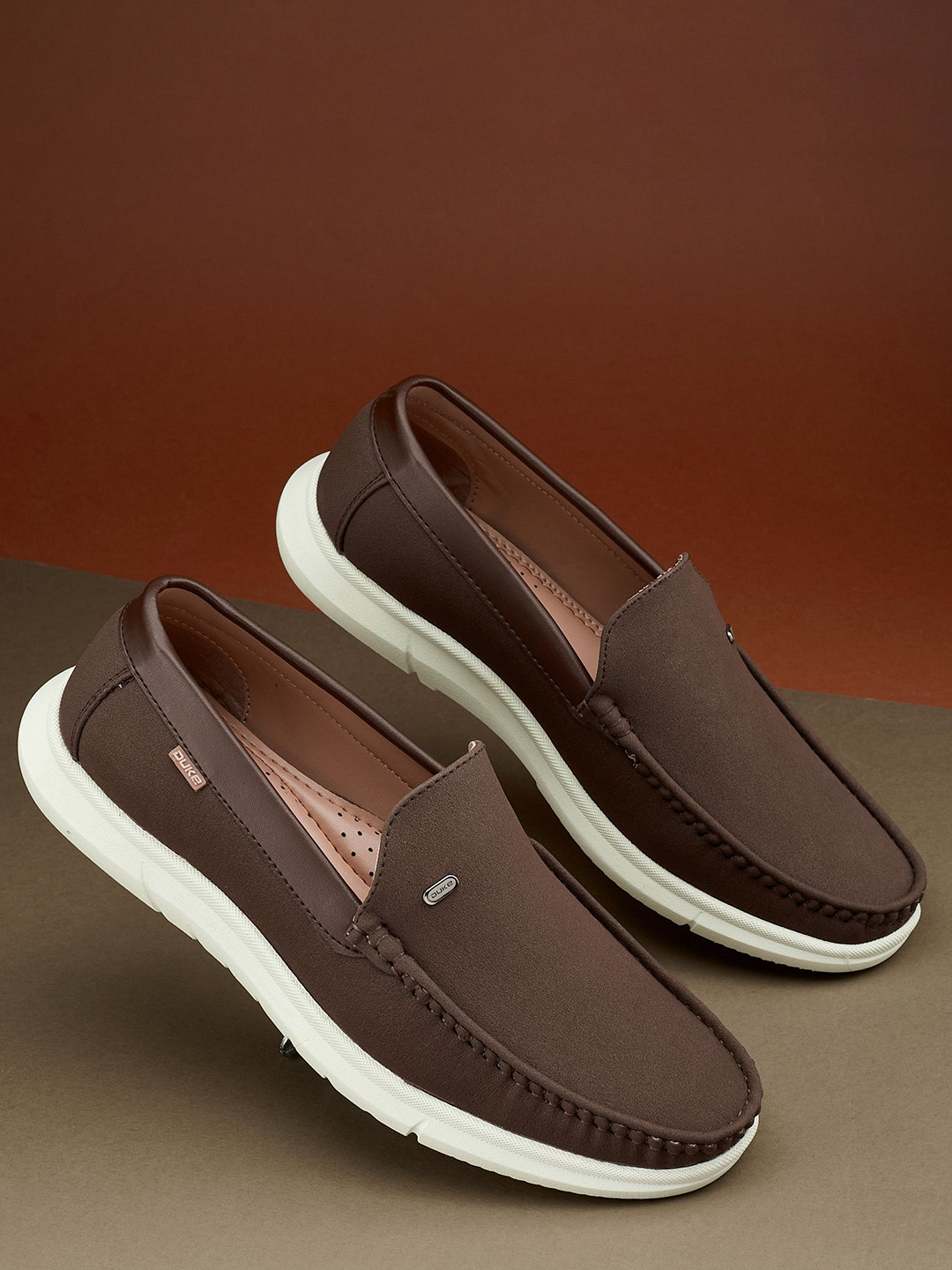 Duke Men Easy Glide Lightweight Round Toe Loafers