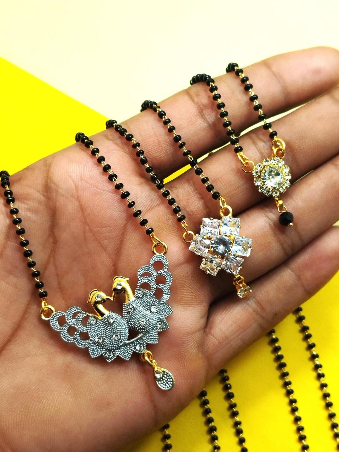 DIVYANSHI COLLECTION Brass Silver Multicolor Jewellery Set - Pack of 3