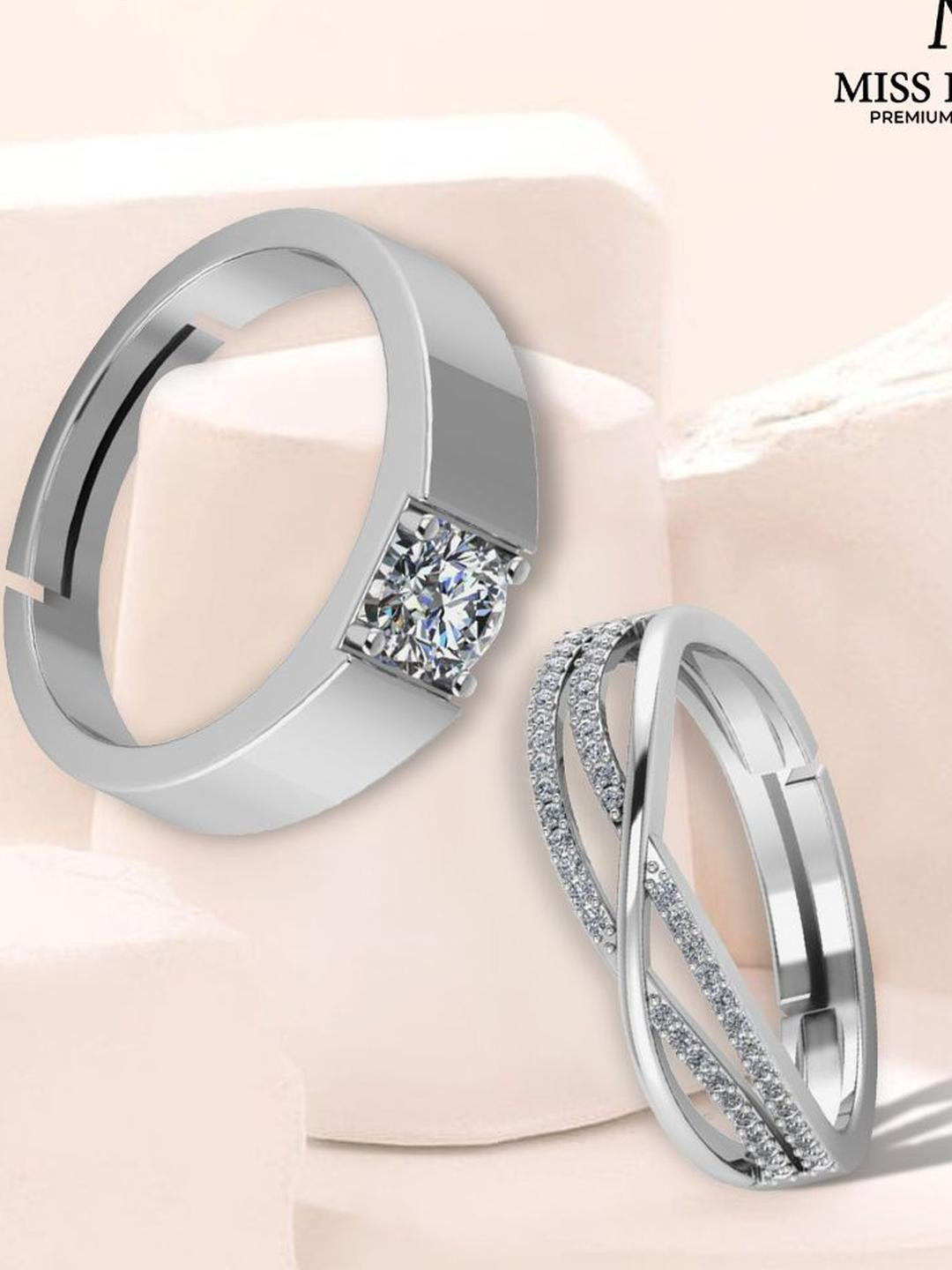 Miss Highness Pure 925 Silver Adjustable Couple Ring