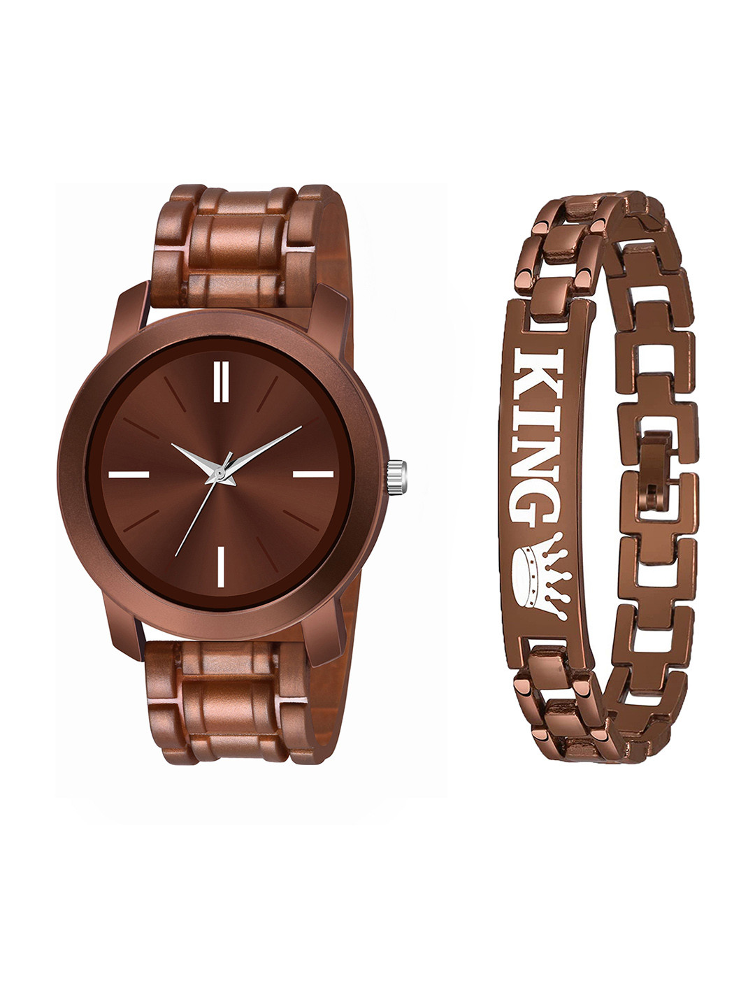 CSAMON Men Analogue Watch With Bracelet PendoBRO LR05 D 801BRO K Bracelet_SH