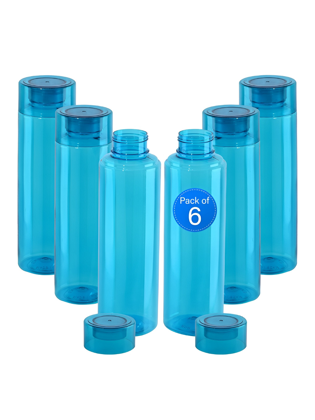 Aura Rembo Loose Blue Plastic Spill Proof 6 Piece Water Bottle - 1L