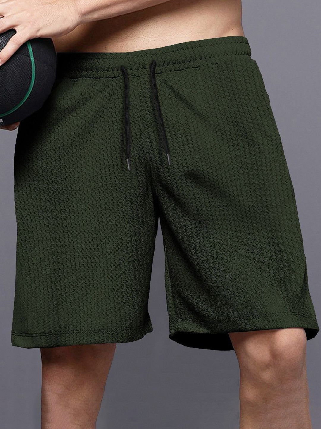 TRIPR Men Textured Mid-Rise Cotton Regular Shorts
