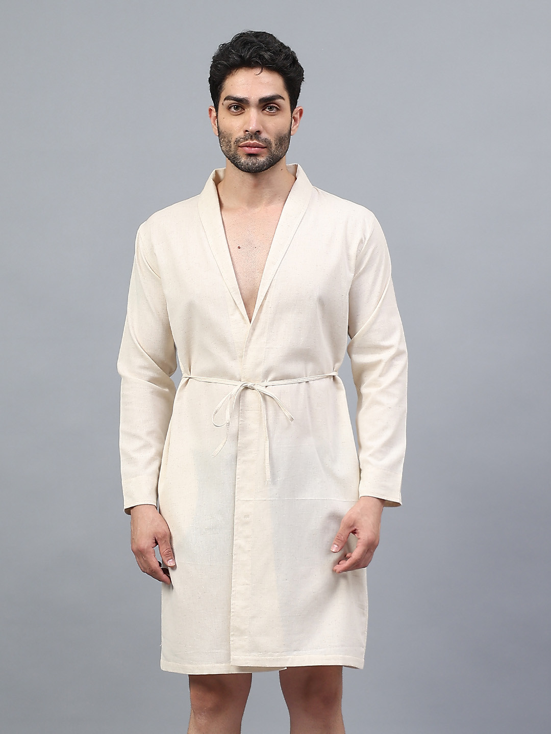 La Intimo Men Cotton Knee Length Swim Cover Up